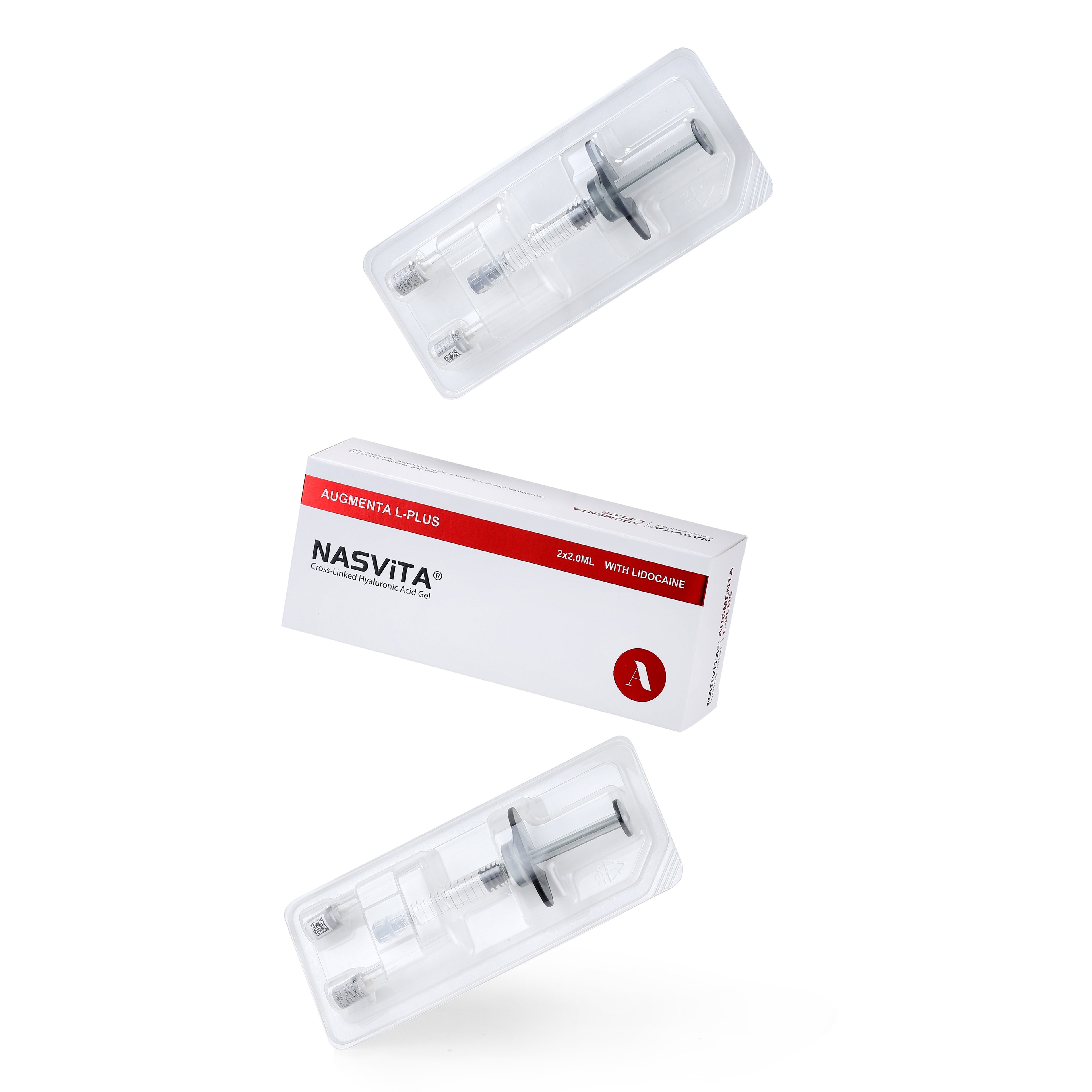 NASViTA AUGMENTA L-PLUS Hyaluronic Acid Filler with Lido for Face Volume 2 ml * 2 Syringes