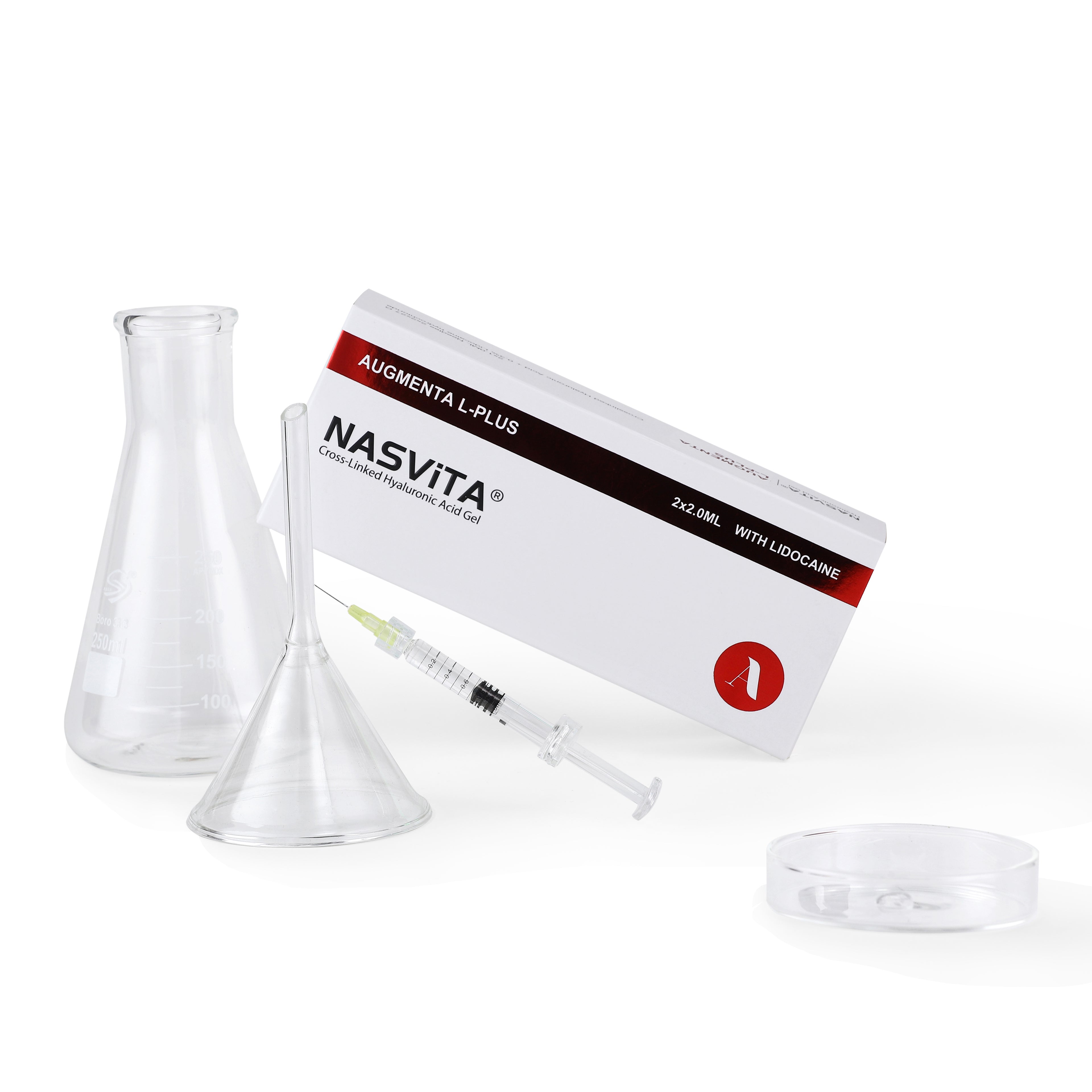 NASViTA AUGMENTA L-PLUS Hyaluronic Acid Filler with Lido for Face Volume 2 ml * 2 Syringes