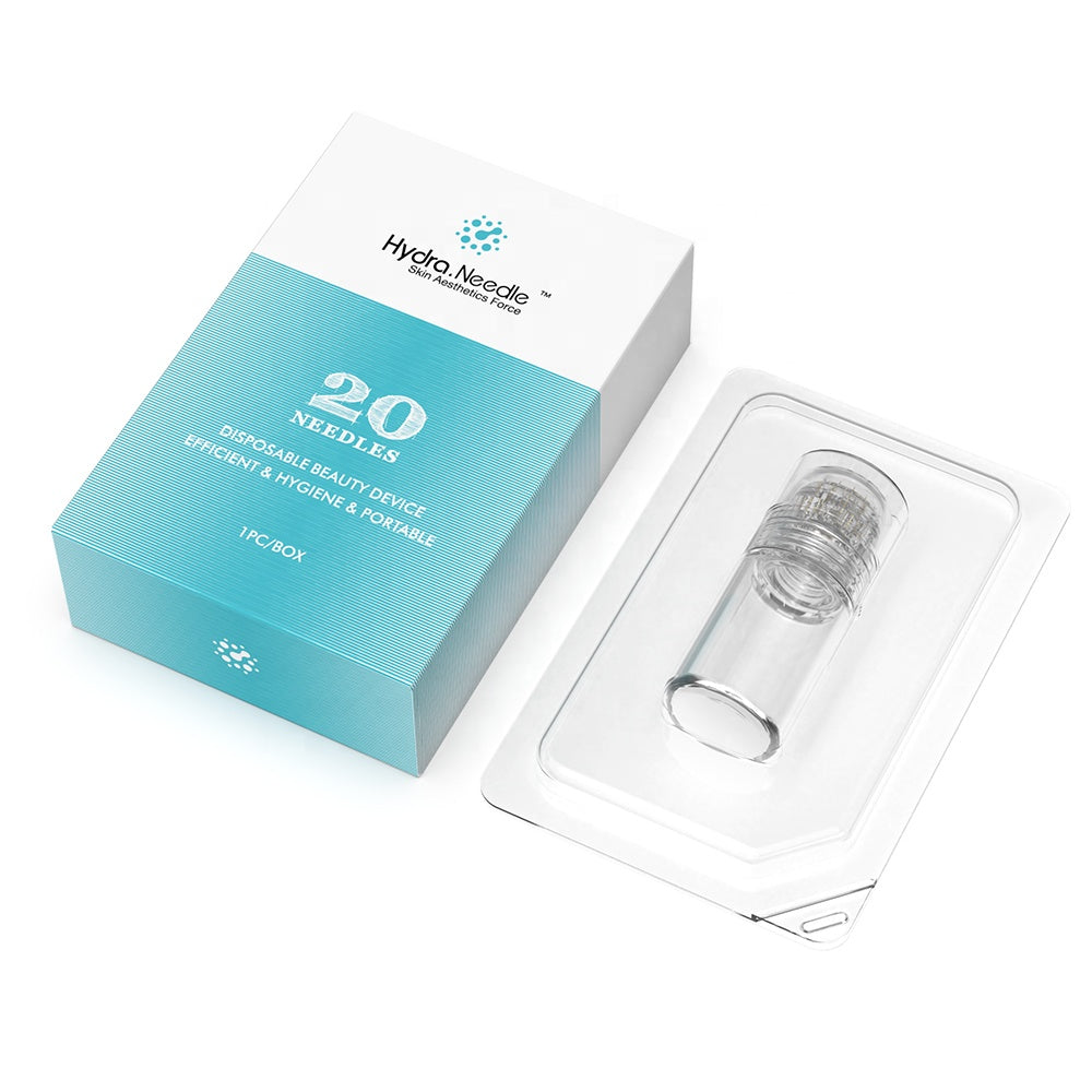 Hydra Needle Derma Stamp with 5 ml Serum Applicator 20 Titanium Pins