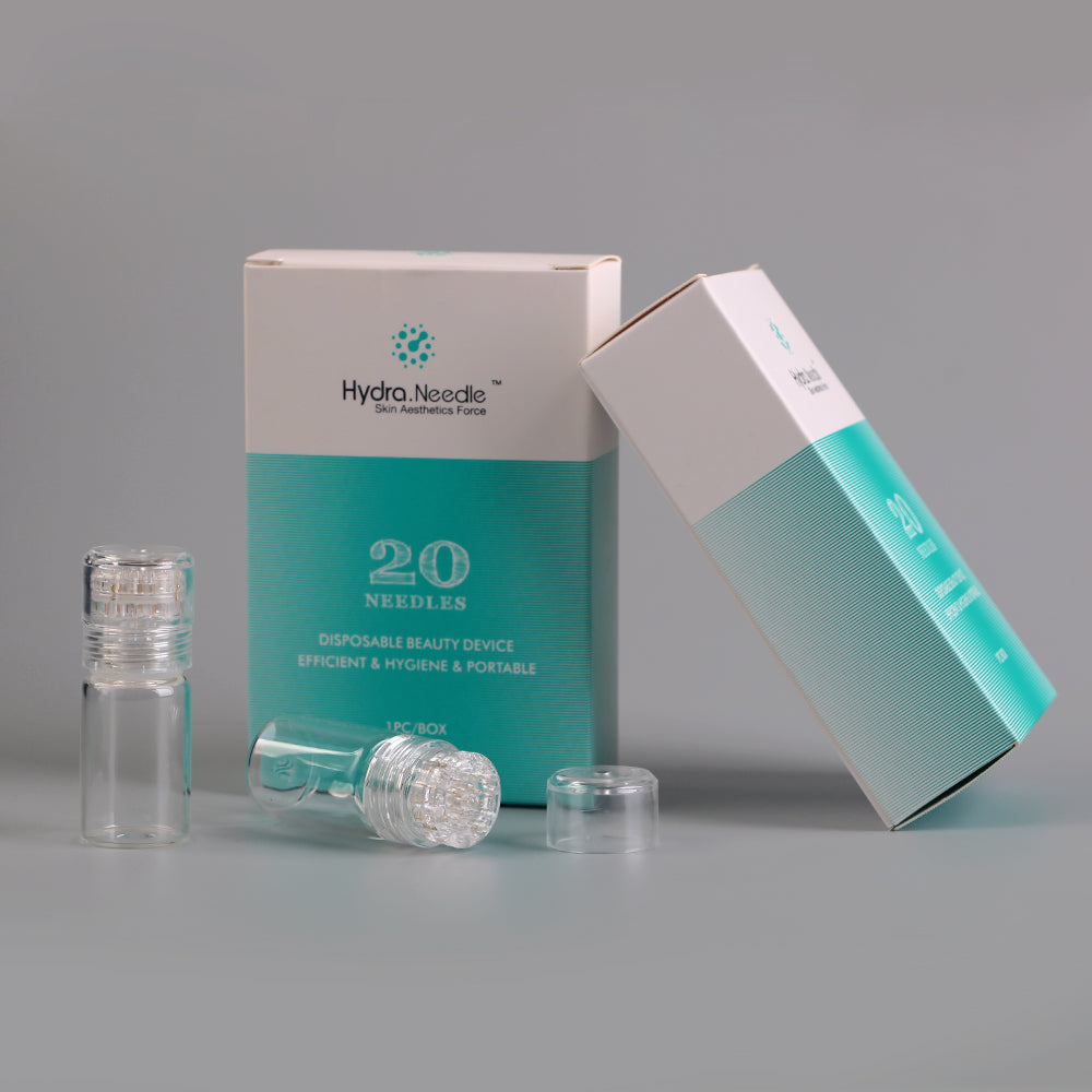 Hydra Needle Microneedle Tool and 5 ml Serum Applicator 20 Titanium Pins Derma Rolling Stamp - Nasvita Medical