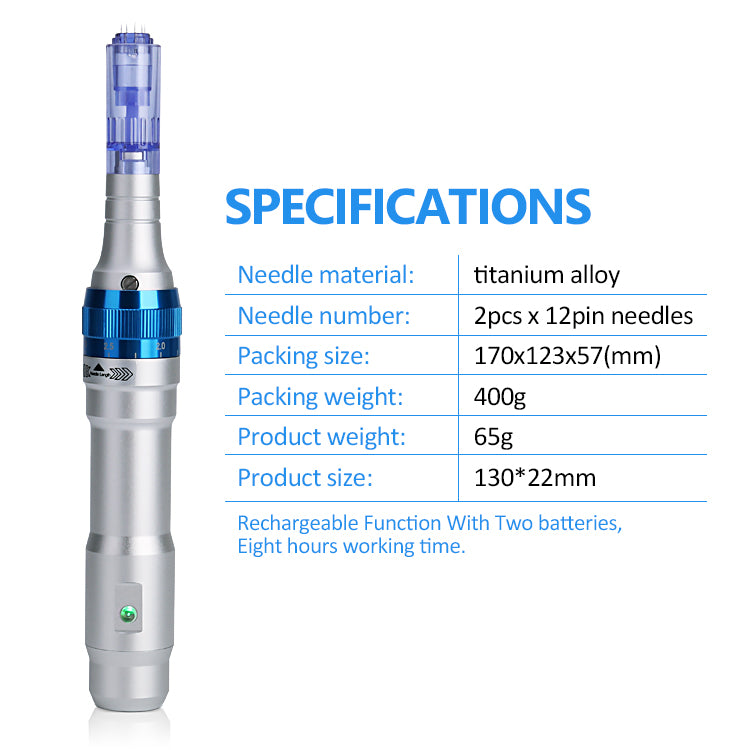Dr. pen Ultima A6 Microneedling pen with 10 Cartridges - 5 x 12 Pin, 5 x 36 Pin - Nasvita Medical