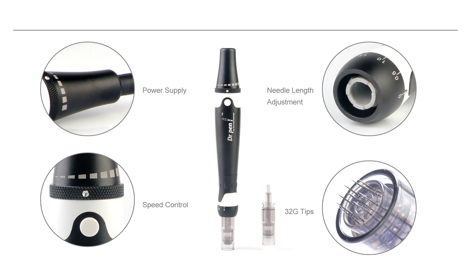 Dr. Pen Ultima A7 Auto Microneedling Pen with 6 pieces 12 Pins Needle Cartridge - Nasvita Medical