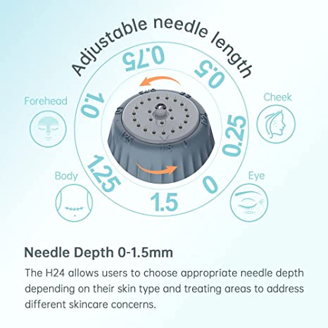 Adjustable Derma Stamp Bio Needle H24 with 10 ml Serum Applicator