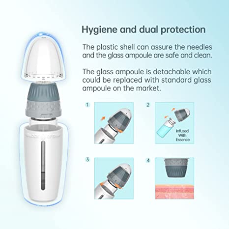Adjustable Derma Stamp Bio Needle H24 with 10 ml Serum Applicator