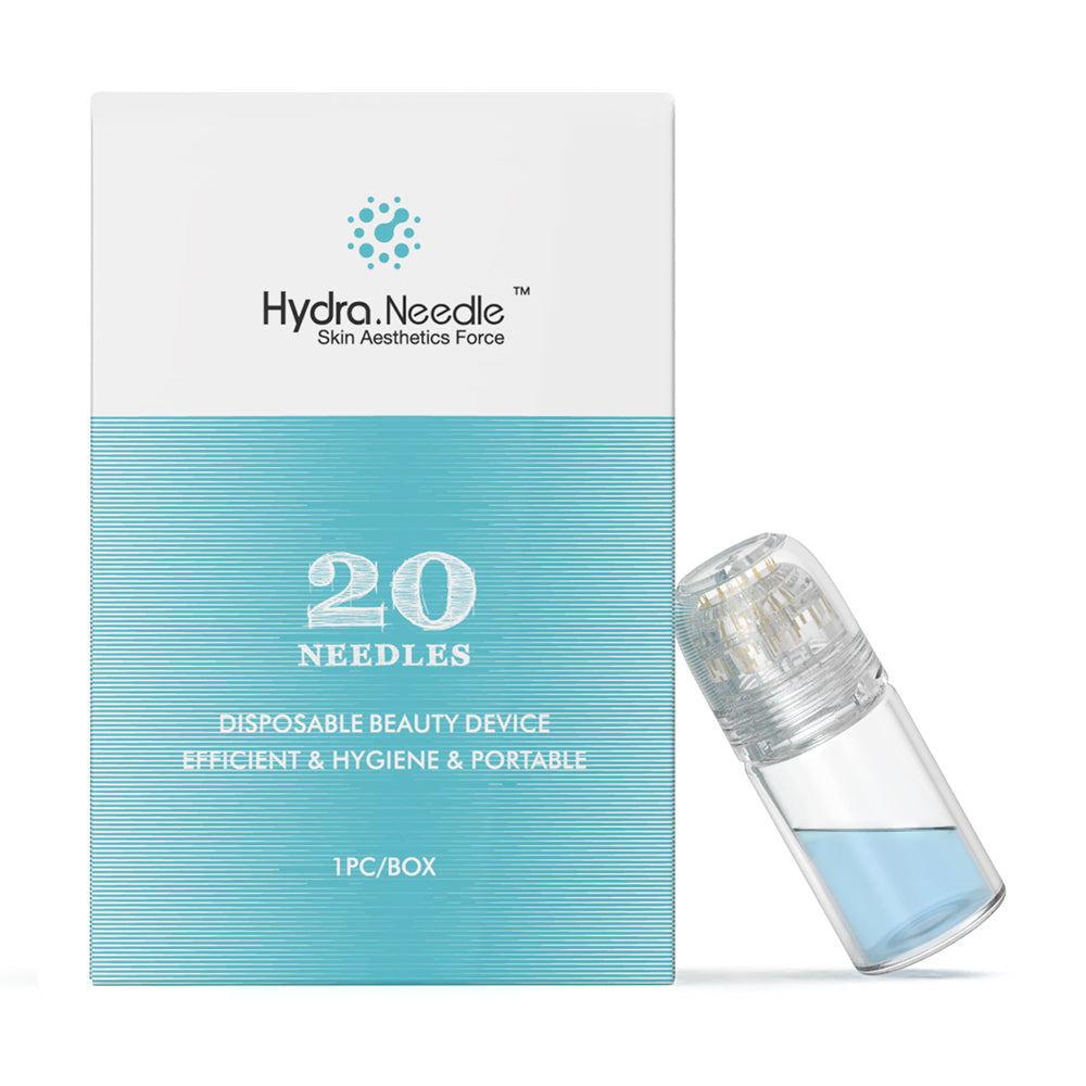 Hydra Needle Derma Stamp with 5 ml Serum Applicator 20 Titanium Pins