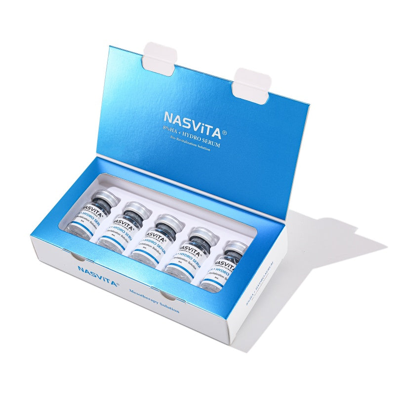 NASViTA Bio-Revitalization Solution 8%HA + HYDRO SERUM 5ML*5 Vials