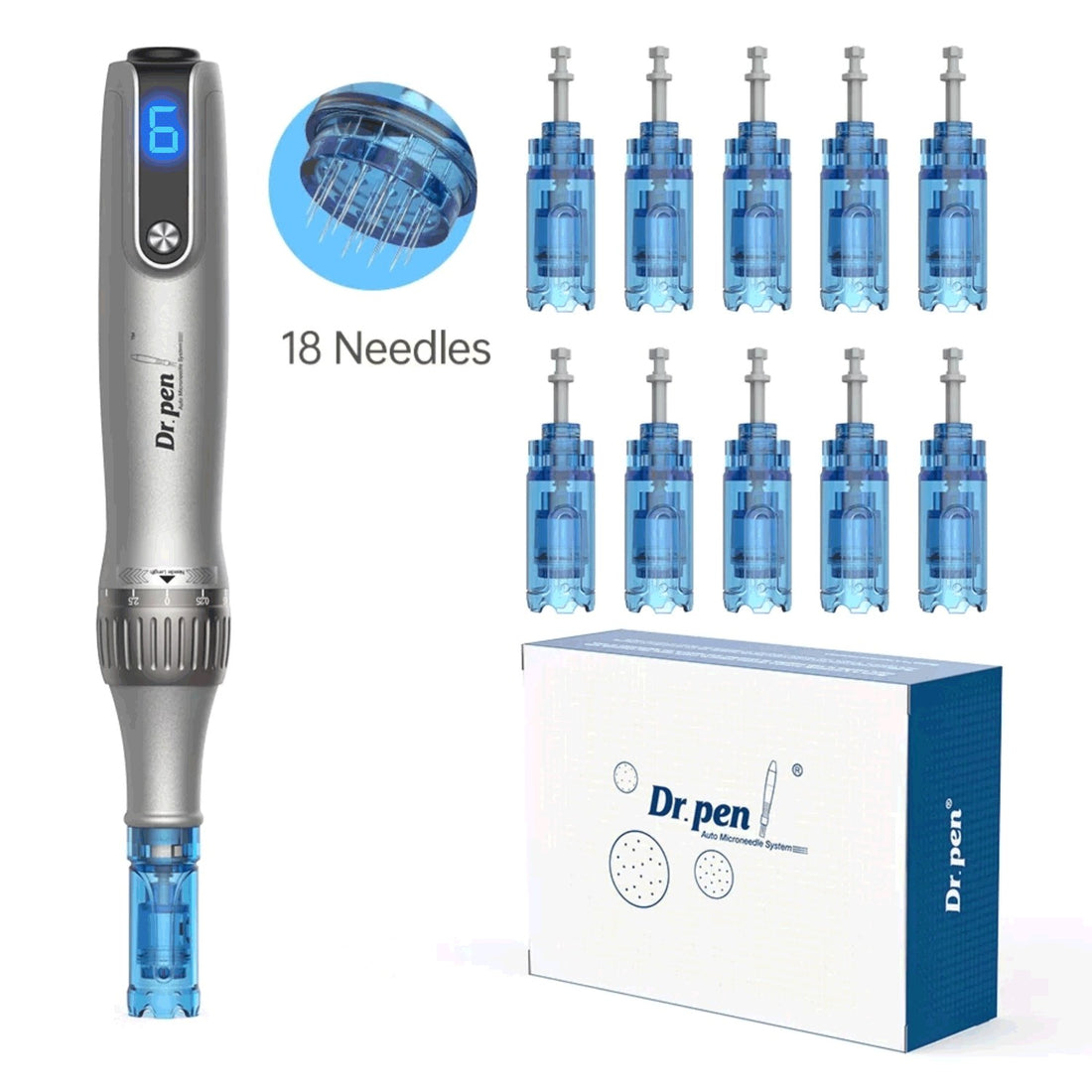 Dr.Pen M8S A8S Needle Cartridge 12 Pin, 18Pin, 24 Pin, 36 Pin, 42 Pin, Nano Replacement 10 Pcs Pack