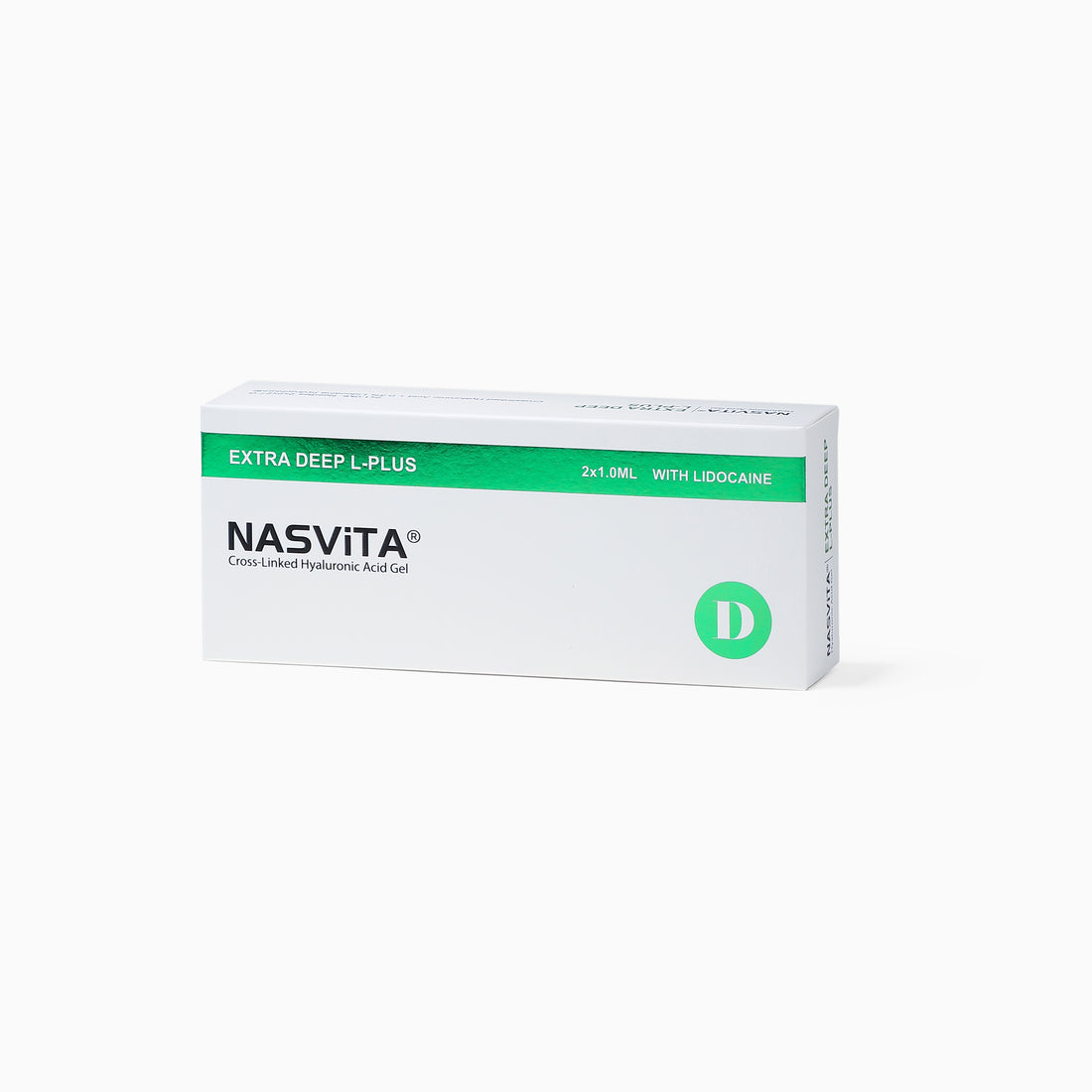 NASViTA EXTRA DEEP L-PLUS Hyaluronic Acid Filler with Lido for Deep Wrinkles 1 ml * 2 Syringes
